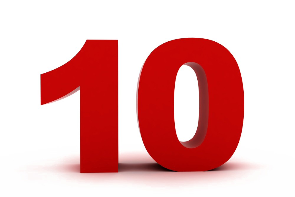 10 Number Png Transparent Images